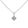 9ct White Gold 0.20ct Diamond Cluster Pendant and Chain 16"