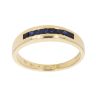 18ct Yellow Gold Sapphire Square Cut Eternity Style Ring