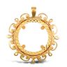 9ct Yellow Gold Full Sovereign Pendant Mount - Scroll Edge