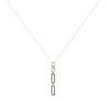9ct Yellow Gold 0.05ct Diamond and Alexandrite Pendant and Chain 18"