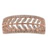 9ct Rose Gold 0.45ct Brilliant Cut Diamond Leaf Pattern Ring
