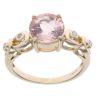 9ct Yellow Gold 0.05ct Diamond And Morganite Ring