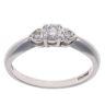 18ct White Gold 0.25ct Brilliant Cut Diamond Trilogy Ring