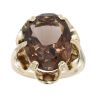 9ct Yellow Gold Smoky Quartz Single Stone Ring