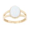 9ct Yellow Gold Created Opal Stone Set Ring
