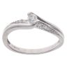9ct White Gold 0.17ct Diamond Solitaire Twist Ring