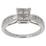18ct White Gold 0.60ct Princess Cut Diamond Cluster Ring