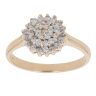 9ct Yellow Gold Cubic Zirconia Cluster Ring