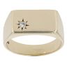 9ct Yellow Gold Cubic Zirconia Signet Ring