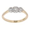 18ct Yellow Gold 0.33ct Diamond Trilogy Ring