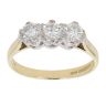 18ct Yellow Gold 0.90ct Brilliant Cut Diamond Trilogy Ring