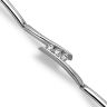 9ct White Gold 0.50ct Diamond Crossover Bracelet