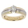 18ct Yellow and White Gold 0.44ct Diamond Solitaire Ring
