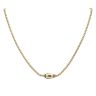 14ct Yellow Gold Monaco Beaded Plain Lock Chain 18"