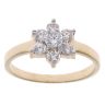 9ct Yellow Gold Daisy Cubic Zirconia Cluster Ring