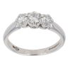 18ct White Gold 0.50ct Brilliant Cut Diamond Trilogy Ring