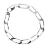 Silver Long Curb Bracelet 8.5" By Icesia