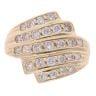 18ct Yellow Gold 1.00ct Brilliant Cut Diamond Five Row Ring