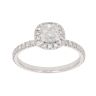 18ct White Gold 0.80ct Princess and Brilliant Cut Diamond Cluster Ring