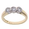 18ct Yellow Gold 0.55ct Brilliant Cut Diamond Trilogy Ring