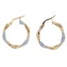 9ct Yellow Gold Moon Dust Twist Hoop Earrings