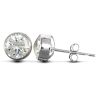 9ct White Gold Cubic Zirconia Rub-Over Studs