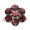 9ct Yellow Gold Garnet Cluster Ring