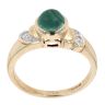 9ct Yellow Gold Malachite And 0.02ct Diamond Ring