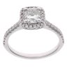 18ct White Gold 1.00ct Halo Solitaire Diamond Ring