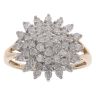 9ct Yellow Gold 1.00ct Brilliant Cut Diamond Cluster Ring