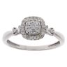 9ct White Gold 0.27ct Brilliant Cut Diamond Cluster Ring