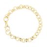 9ct Yellow Gold Patterned & Plain Belcher Bracelet