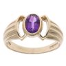 9ct Yellow Gold Amethyst Single Stone Ring