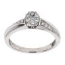 9ct White Gold 0.23ct Diamond Cluster Ring