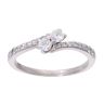 9ct White Gold Two Stone 0.50ct Diamond Twist Ring