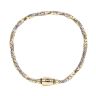 14ct Yellow And White Gold Monaco Spin Plain Lock Twist Bracelet 8"