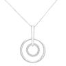 9ct White Gold Diamond Circle Pendant Necklace