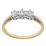 18ct Yellow Gold 0.55ct Brilliant Cut Diamond Trilogy Ring