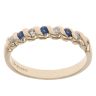 9ct Yellow Gold 0.10ct Diamond And Sapphire Ring