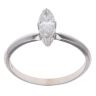 18ct White Gold 0.50ct Marquise Cut Diamond Solitaire Ring