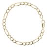 9ct Yellow Gold Figaro Bracelet 9"