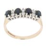 9ct Yellow Gold 0.10ct Diamond And Sapphire Ring