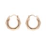 9ct Yellow Gold Textured Creole Earrings