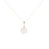 9ct Yellow Gold Cubic Zirconia Daisy Pendant And Chain 18"