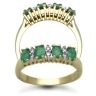 9 Carat Yellow Gold Diamond 0.12pts & Emerald Ring