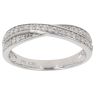 9ct White Gold 0.20ct Diamond Crossover Ring