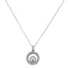 18ct White Gold 0.35ct Diamond Floating Pendant and Chain 18"