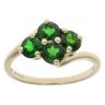 9ct Yellow Gold Diopside Cluster Ring