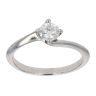 Platinum 0.33ct Diamond Twist Solitaire Ring