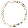 9ct Yellow Gold Figaro Bracelet 8"